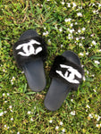 "CC" Mink Fur Slides (PREORDER)