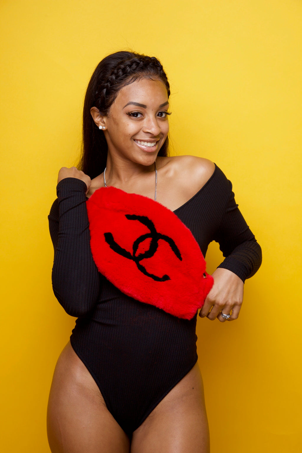 "Red CC" Mink Fur Bag (PREORDER)