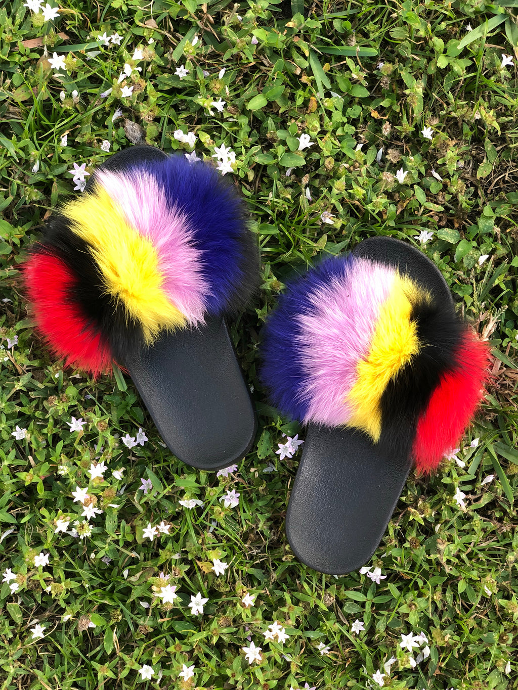 "Stella Multi" Fur Slides (PREORDER)