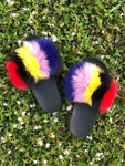 "Stella Multi" Fur Slides (PREORDER)